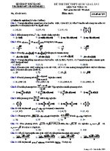 Đề thi thử THPT quốc gia lần 3 môn thi Toán 10 - Mã đề thi 209